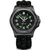 Victorinox Orologio Uomo I.N.O.X. Carbon Ø 43 mm, Swiss Made, Quarzo Analogico, Impermeabile fino a 200 m, Vetro Zaffiro, Cinturino in Paracord, Nero