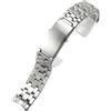 ROUHO Solido Bracciale Acciaio Inossidabile Precisione, Cinturino Metallico con Chiusura Deployante per Omega De Ville Seamaster 300 Planet Ocean Speedmaster