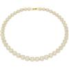 Swarovski Una Angelic Collana Tennis, Gioiello con Pavé di Cristalli Bianchi, Pietre Preziose a Taglio Round, Chiusura a Scomparsa con Extender, Placcatura in Tonalità Oro, 38-41 cm, 0,8 cm