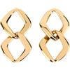 Breil, Collezione Ameliè, Orecchini Donna Pendenti in Acciaio IP Gold, con Forme Romboidali Intersecate, Chiusura a Farfalla, Idea Regalo Donna