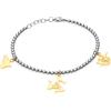 amorili Bracciale Donna Sicilia in Acciaio Inox | Ciondolo Trinacria Siciliana e Carretto Siciliano | Gioielli Siciliani Eleganti Idea Regalo bcc0311