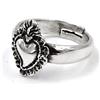 I Gemelli Anello Cuore Ex Voto in Argento Argento