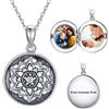CUSTOMRUNNER Collana Donna Argento 925 con Ciondolo Personalizzato - 2 Foto, Incisioni e Immagini Personalizzate - Ideale per Fidanzata, Moglie, Mamma, Figlia e Nonna