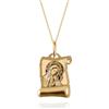 Sakrami Collana da Bambini in Oro 9Kt con Madonna e Gesù Bambino a forma di Pergamena Kids Collection + Confezione Regalo Personalizzata - Collana per Nascita Comunione Battesimo o Cresima