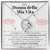 Bramart Collana Donna con Dedica Personalizzabile Finitura in Oro Bianco o Rosa, Argento - Idee Regali per lei - Compleanno, Natale - Cofanetto con DEDICA incluso (1 Cuore Personalizzabile)