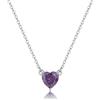 S'Agapõ Collana Girocollo Donna, Collana Donna in Acciaio e Zirconi con Simbolo Cuore | Collezione Dazzly - SDZ57