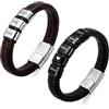 Getname Necklace Bracciale personalizzato con perline di corda per papà - Pelle intrecciata - Regalo marito - Nome personalizzato