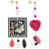Lebole Maison Lebole Gioielli Orecchini da Donna Mix&Match The Tag Fiore e Farfalla Fucsia