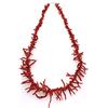 Antonino De Simone Collana frangia in corallo rosso del Mediterraneo, montata in argento dorato 925. La collana misura cm 50 e pesa circa 33/35 gr.