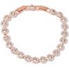 Generic Braccialetto angelico - Bracciali in oro rosa 18 carati con cristallo trasparente per donne, matrimonio, festa, San Valentino (Collana, Oro Rosa)