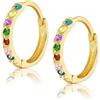 Sakrami Orecchini in Oro Pavé con Zirconi (Zircone Multicolor)