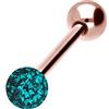 PIERCINGLINE Titan Barbell | EPOXY & TITAN KUGEL | Piercing Stab per seno e lingua | Selezione di colori e dimensioni