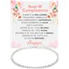 Bramart Bracciale Tennis Idea Regalo Compleanno 18 anni Donna con Pietre di Zirconia Cubica per lei Finitura in Oro Bianco Argento 925 Natale Evento - Cofanetto con DEDICA incluso (18 Anni - 2)