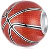 BRBRB ZUOHUI Ciondolo con perlina da basket in argento sterling S925 - Fai da te compatibile con braccialetti Pandora, Biagi, Troll e Chamilia - Forniture per gioielli sportivi