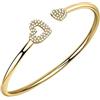 Morellato Incontri Bracciale Donna in Acciaio, PVD oro, Cristalli - SAUQ02, Estándar, Nessun tipo di materiale, Nessuna pietra preziosa