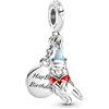 PANDORA Disney Pendente con Winnie the Pooh in argento Sterling con smalto rosso e blu