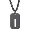 Richsteel Collana con Ciondolo a Forma di Lettera A-Z 26 Personalizzabile con Lettera dell'Alfabeto con Catena di Grano Resziabile Placcato Oro/Nero e Acciaio Inossidabile Gioielli Unisex