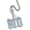 VAKTWPDLY Collana con nome personalizzato Colourful Simulated Diamond Iced Out Chain per gli uomini Hip Hop Custom Letter Necklace 18K Gold Plated A-Z Nameplate Pendant with Tennis Chain per le donne
