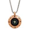 amorili Collana Uomo Bussola Funzionante Acciaio Inox Ramato Ciondolo Nautico Stile Marino Estate Collana Vintage Elegante Regalo Uomo (ramato)