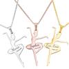 Generico Collana Ballerina Personalizzata in Argento Sterling, Collana con Ciondolo Ballerina con Nome Personalizzato, Gioielli da Danza per Donne, Ragazze e Figlie, Regali per Saggio di Danza per Ragazze