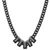 Jeweidea Collana Personalizzata con Nome da Uomo Catena Cubana in Acciaio Inossidabile Argento Oro Nero Regalo Personalizzato per Uomo, Festa del Papà (Nero-nome 5)
