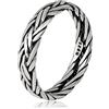 Whoiy Fedine Argento 925, Gioielli Anelli Argento Anello a Catena Intrecciata Vintage Anelli Vintage da Uomo Taglia 22