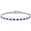 amorili Bracciale Tennis Argento 925 con Zirconi Bianchi e Colorati Alternati - Braccialetto Elegante Unisex Donna Uomo - Gioiello Luminoso Idea Regalo bcc3086