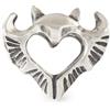 TROLLBEADS Ciondolo a forma di pipistrello a forma di cuore, simbolo dello spirito selvaggio e del cuore tenero, in argento Sterling, collezione Hygge, design di Louise Rimpler