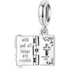 BRBRB ZUOHUI Ciondolo a forma di croce apribile | Perlina fai da te in argento Sterling S925 | Compatibile con Pandora/Biagi/Troll/Chamilia | Gioielli pronti da regalare for compleanni e Natale