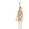 Generic unisex 2019 moda lunga ragazza bambola ciondolo collana fascino pieno strass vestito lucido bambola gioielli collana donne rosa blu nero regali bianchi