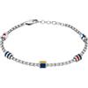 amorili Bracciale Uomo Acciaio Inox con Bandiere Nautiche | Stile Marina Militare | Gioiello Nautico Regalo Uomo Mare