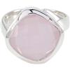 Joyas Plata Nice cuscino in pietra preziosa a forma di anello in quarzo rosa cheker con una pietra - anello in argento 925 con quarzo rosa rosa - may birth taurus astrology nice gemstone ring