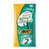 BIC Comfort 2 Plus, confezione da 10, rasoio a doppia lama