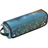 KLL Organizer per strumenti per capelli 2 in 1 con tappetino resistente al calore, custodia portatile per ferri da stiro, piastre, ferro arricciacapelli, bellezza del safari sulle montagne del lago
