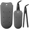 Generic Custodia in silicone resistente al calore, tappetino termico per ferro arricciacapelli, piastra per capelli, piastra e strumenti per capelli caldi (grigio, S)