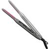 BEDEXU Mini piastra for capelli a matita bigodino 2 in 1 ferro da stiro stretto più sottile in ceramica con display a LED for barba e capelli corti cuicui (Color : Gris, Size : EU)