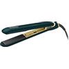 PIÙ GAMMA + ITALIA GAMMAPIU' Piastra per Capelli Donna+, Ferro, Ceramica con Polvere di Diamante, Effetto Liscio a Lungo, 3 Temperature, Riscaldamento Rapido, Autospegnimento (Ottanio)
