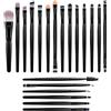 AOOWU Pennello Make Up, 20 Pezzi Pennelli Make Up Viso Pennello Fondotinta con Pennello Occhi e Pennelli per Sopracciglia, Set di Pennelli per il Trucco Pennello Eyeliner per Trucco Labbra Occhi