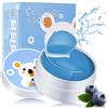 LOPHE Patch Occhi, 60 Pezzi Eye Patch Maschera Occhiaie e Borse, Collagene Patches Occhi per Rimuovi Puffiness, Idrata Anti-Età(Blu)