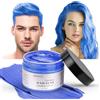 LOPHE Cera Colorata per Capelli, Cera di Colore di Capelli Colore Temporaneo Capelli Lavabile, Hair Colour Cera Opaca Naturale Hair Colour Wax per Halloween, Cosplay, 100g(Blu)