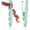 LOPHE Piastra per Capelli da Viaggio, Piastra per Capelli Portatile, Compatta, Leggera, Rivestimento in Ceramica, Temperatura 190°C, per Capelli Corti e Frange, Verde