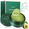 LOPHE Patch Occhi, 60 Pezzi Eye Patch Maschera Occhiaie e Borse, Collagene Patches Occhi per Rimuovi Puffiness, Idrata Anti-Età(Verde)