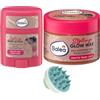 Balea Professional Balea Set da 2 - Cera per capelli Styling Stick, 25 g e cera per capelli Glow Wax, 75 ml + spazzola massaggiante bonus per cuoio capelluto