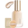 STQSMLUAS Fondotinta idratante leggero e a lunga tenuta UO-DO - Idratante, waterproof, finish mat per tutti i tipi di pelle (C01 Naturale, Idratazione)
