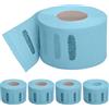ULIJTH Strisce di carta usa e getta per collo da barbiere, 6,6 x 35,6 cm, 5 rotoli di nastro elastico professionale per il collo di carta per lo styling del salone di capelli