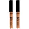 NYX Professional Makeup Correttore Can't Stop Won't Stop Tonalità 14 Golden Honey Liquido Multiuso Lunga Tenuta 24h Waterproof Ultra Pigmentato Corregge Scolpisce e Illumina - 2 Correttori da 3,5ml