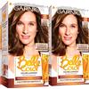GARNIER Belle Color Colorazione Crema per Capelli Permanente Azione Nutriente Illuminante Risultato Naturale Olio di Germe di Grano Colore 21 Castano Chiaro Dorato Naturale,2 Confezioni,380.0 grams