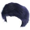 QUXVUIS Fascia per capelli traspirante in pelliccia sintetica accogliente ed elegante per le donne Fascia per capelli traspirante in pelliccia sintetica da indossare comodamente, blu scuro
