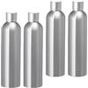 BPZXL 4 Pezzi 250ml Argento Alluminio con Argento Coperchio a Vite in Alluminio Flacone per Bottiglia, Cosmetica, Viaggio Riutilizzabile
