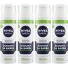 FEI FAN Schiuma Da Barba SENSITIVE, Protezione Immediata Contro i 5 Segni Della Pelle Irritata: 1.Bruciore - 2.Arrossamento - 3.Secchezza - 4.Pelle Che Tira - 5.Micro-Tagli 200ml (4 Unità)